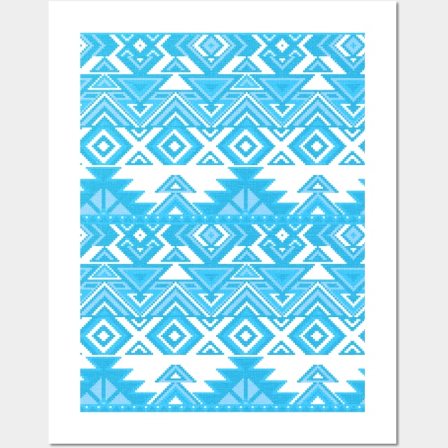 Ethnic blue ornament #2 Wall Art by GreekTavern